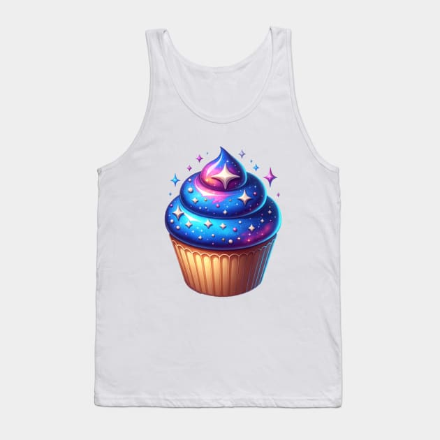 Galaxy Cup Cake Cake Lovers Tank Top by Odetee